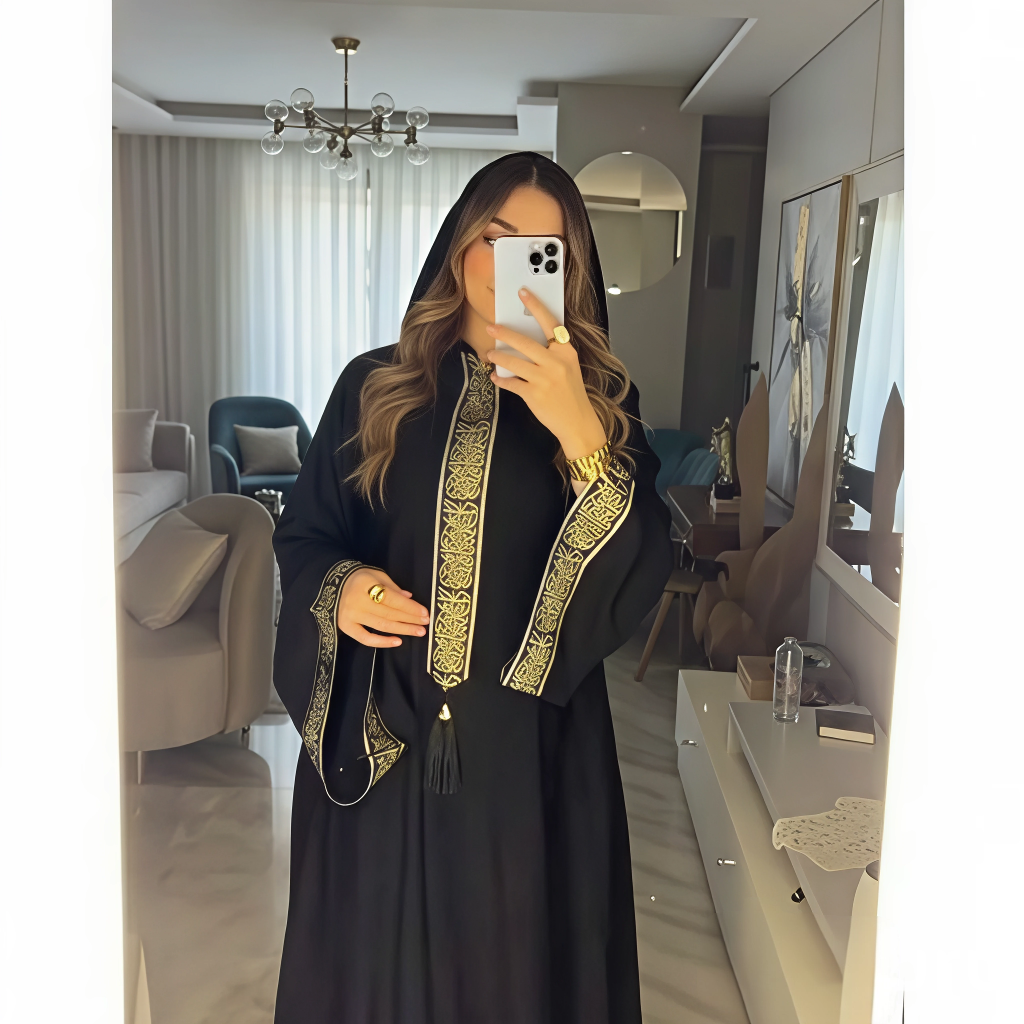 عـبايه كتان أسباني - نسائي كود 689
